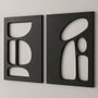 Wallity Conjunto de 2 Pinturas Decorativas de MDF 40 x 60 cm Negro